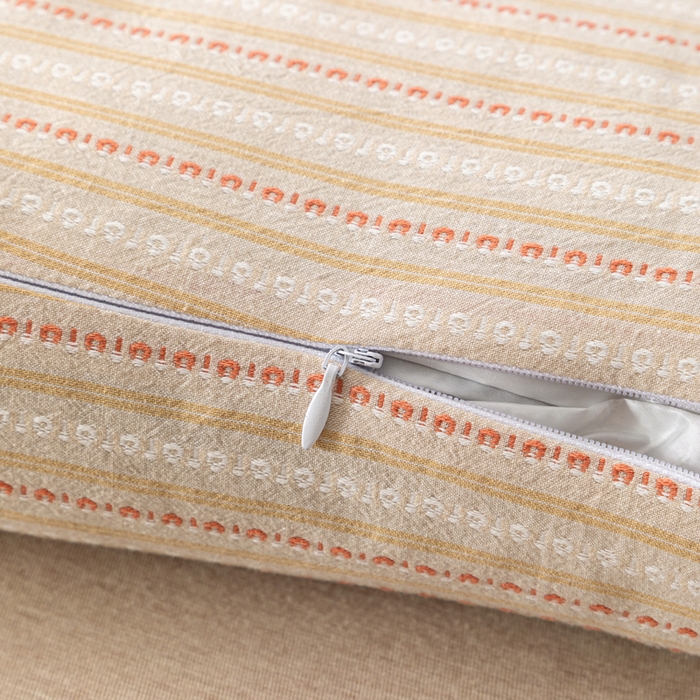 91家纺网 家纺一手货源 找家纺 织布人 2025新款荞麦枕全棉条纹花边护颈全荞麦壳枕头成人家用助眠硬枕芯 全棉条纹花边护颈枕-浅黄 50x20cm/只