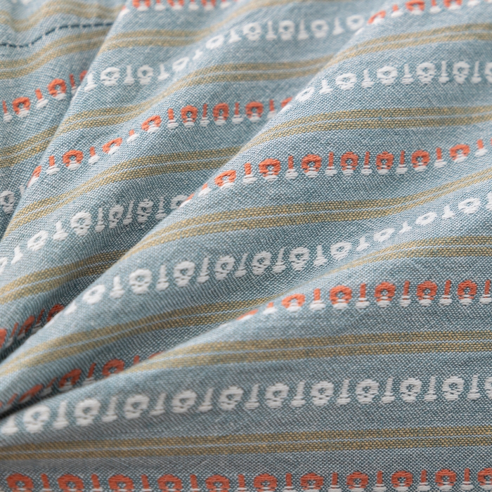 91家纺网 家纺一手货源 找家纺 织布人 2025新款荞麦枕全棉条纹花边护颈全荞麦壳枕头成人家用助眠硬枕芯 全棉条纹花边护颈枕-蓝灰 50x20cm/只