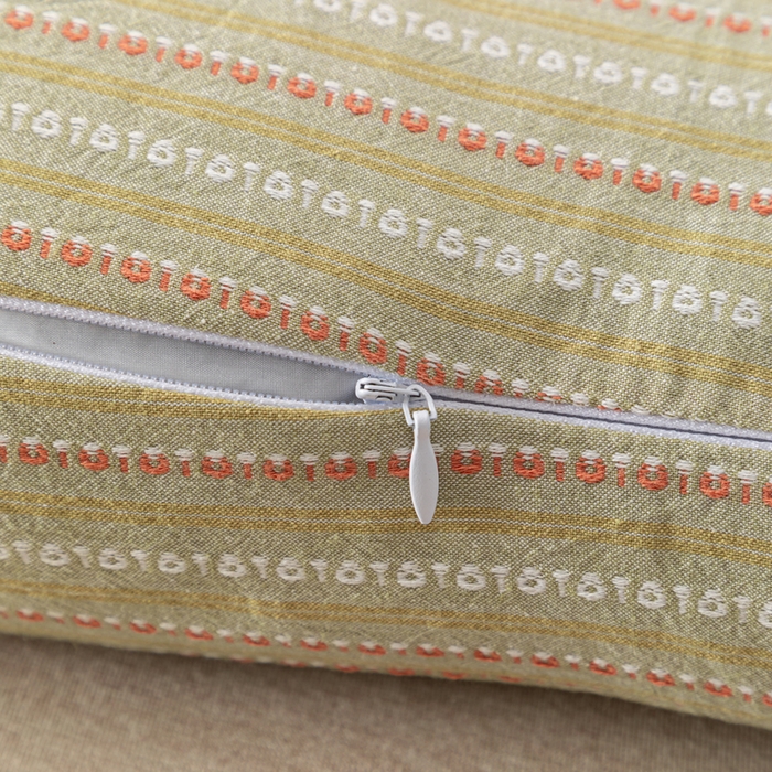 91家纺网 家纺一手货源 找家纺 织布人 2025新款荞麦枕全棉条纹花边护颈全荞麦壳枕头成人家用助眠硬枕芯 全棉条纹花边护颈枕-绿色 50x20cm/只