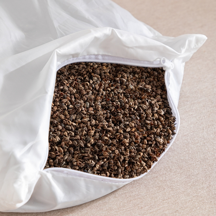 91家纺网 家纺一手货源 找家纺 织布人 2025新款荞麦枕全棉条纹面包立体荞麦护颈椎助眠枕头牵引硬枕芯 全棉条纹面包荞麦枕-蓝灰 52x32cm/只