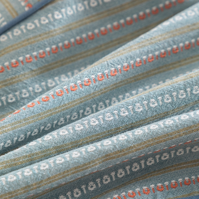 91家纺网 家纺一手货源 找家纺 织布人 2025新款荞麦枕全棉条纹面包立体荞麦护颈椎助眠枕头牵引硬枕芯 全棉条纹面包荞麦枕-蓝灰 52x32cm/只