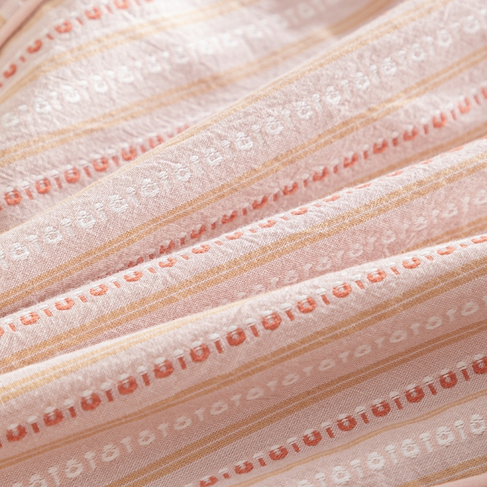 91家纺网 家纺一手货源 找家纺 织布人 2025新款荞麦枕全棉条纹面包立体荞麦护颈椎助眠枕头牵引硬枕芯 全棉条纹面包荞麦枕-粉色 52x32cm/只