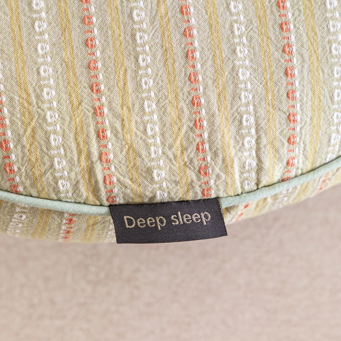 91家纺网 家纺一手货源 找家纺 织布人 2025新款荞麦枕全棉条纹面包立体荞麦护颈椎助眠枕头牵引硬枕芯 全棉条纹面包荞麦枕-绿色 52x32cm/只