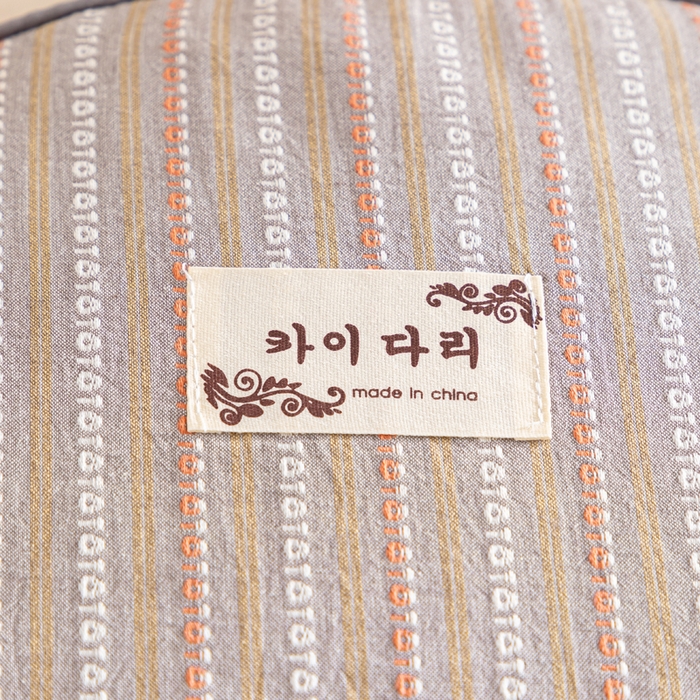 91家纺网 家纺一手货源 找家纺 织布人 2025新款荞麦枕全棉条纹面包立体荞麦护颈椎助眠枕头牵引硬枕芯 全棉条纹面包荞麦枕-咖色 52x32cm/只