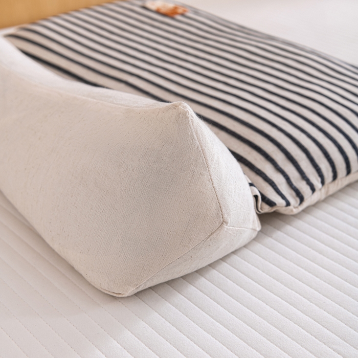 91家纺网 家纺一手货源 找家纺 织布人 2025新款荞麦枕棉麻韩式无印风元宝枕头全荞麦颈椎高枕硬枕芯 日式三角组合枕-细黑条纹 组合枕-方枕：48x28cm/只 三角枕：48x16cm/只