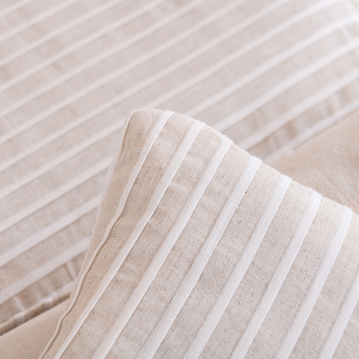 91家纺网 家纺一手货源 找家纺 织布人 2025新款荞麦枕棉麻韩式无印风元宝枕头全荞麦颈椎高枕硬枕芯 日式三角组合枕-灰白条纹 组合枕-方枕：48x28cm/只 三角枕：48x16cm/只