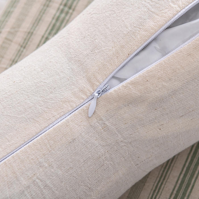 91家纺网 家纺一手货源 找家纺 织布人 2025新款荞麦枕棉麻韩式无印风元宝枕头全荞麦颈椎高枕硬枕芯 日式三角组合枕-绿条纹 组合枕-方枕：48x28cm/只 三角枕：48x16cm/只