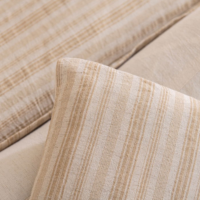 91家纺网 家纺一手货源 找家纺 织布人 2025新款荞麦枕棉麻韩式无印风元宝枕头全荞麦颈椎高枕硬枕芯 日式三角组合枕-细咖条纹 组合枕-方枕：48x28cm/只 三角枕：48x16cm/只