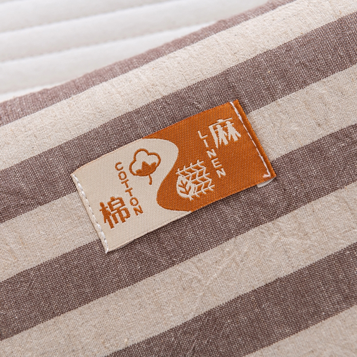 91家纺网 家纺一手货源 找家纺 织布人 2025新款荞麦枕棉麻韩式无印风元宝枕头全荞麦颈椎高枕硬枕芯 日式三角组合枕-咖白条纹 组合枕-方枕：48x28cm/只 三角枕：48x16cm/只