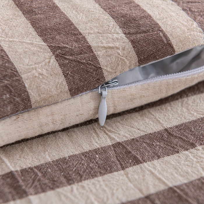 91家纺网 家纺一手货源 找家纺 织布人 2025新款荞麦枕棉麻韩式无印风元宝枕头全荞麦颈椎高枕硬枕芯 日式三角组合枕-咖白条纹 组合枕-方枕：48x28cm/只 三角枕：48x16cm/只