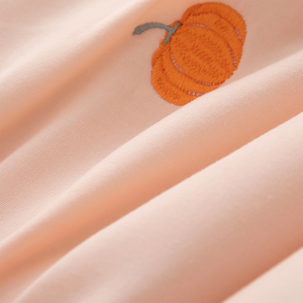 91家纺网 家纺一手货源 找家纺 （总）乐居家纺 2025新款A类夹棉绣花双人枕套-南瓜