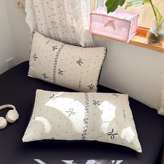 91家纺网 家纺一手货源 找家纺 罗亿家纺 2025新款云感双层纱印花四件套 童话-美梦结