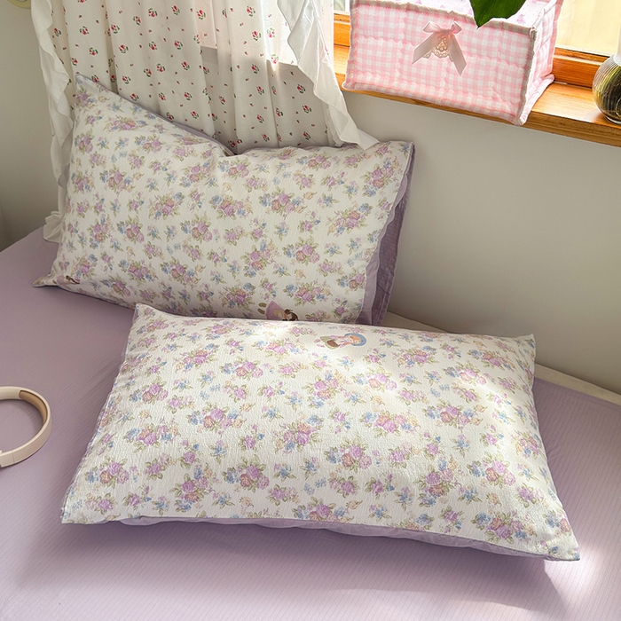 91家纺网 家纺一手货源 找家纺 罗亿家纺 2025新款云感双层纱印花四件套 童话-梦境之间