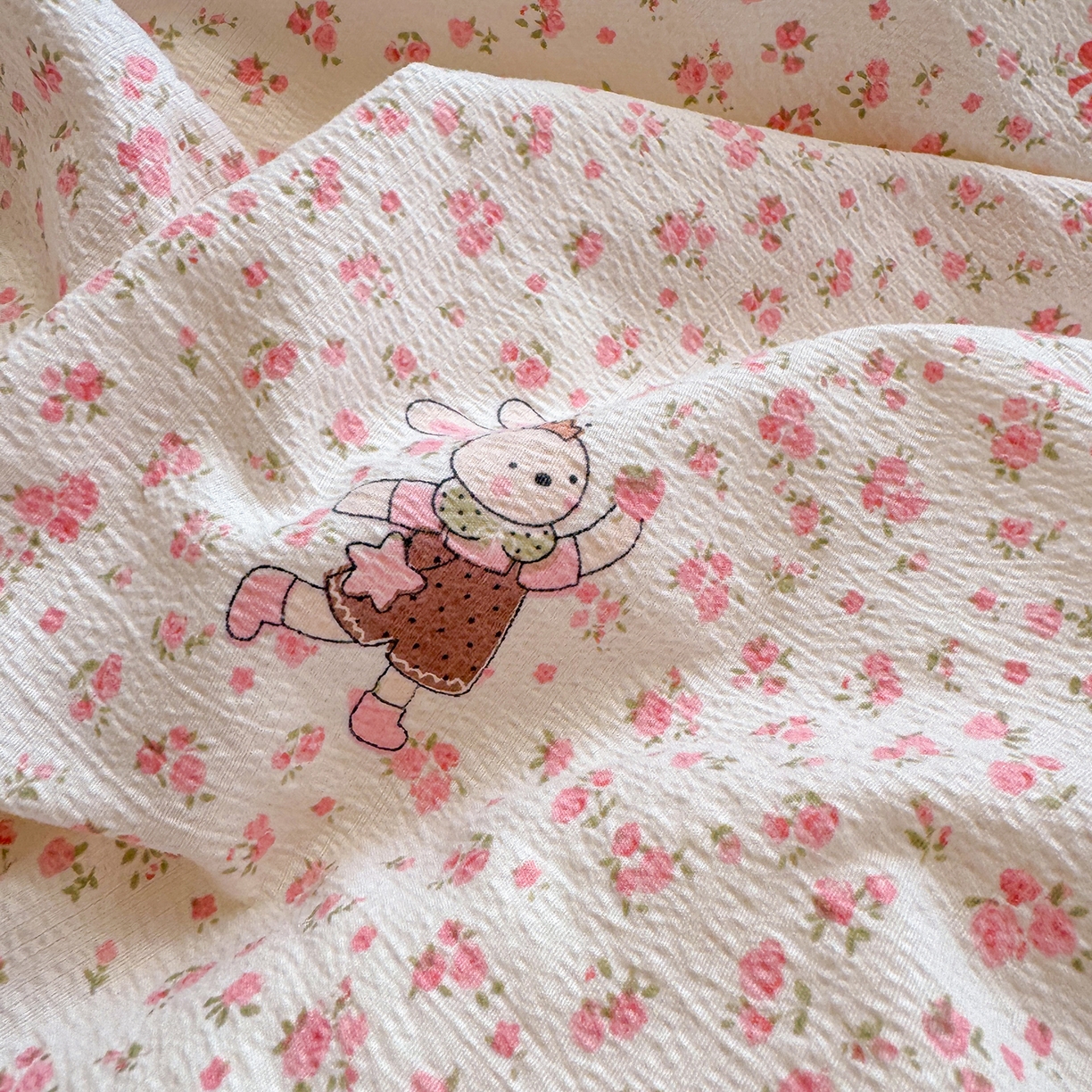 91家纺网 家纺一手货源 找家纺 （总）罗亿家纺 2025新款云感双层纱印花四件套