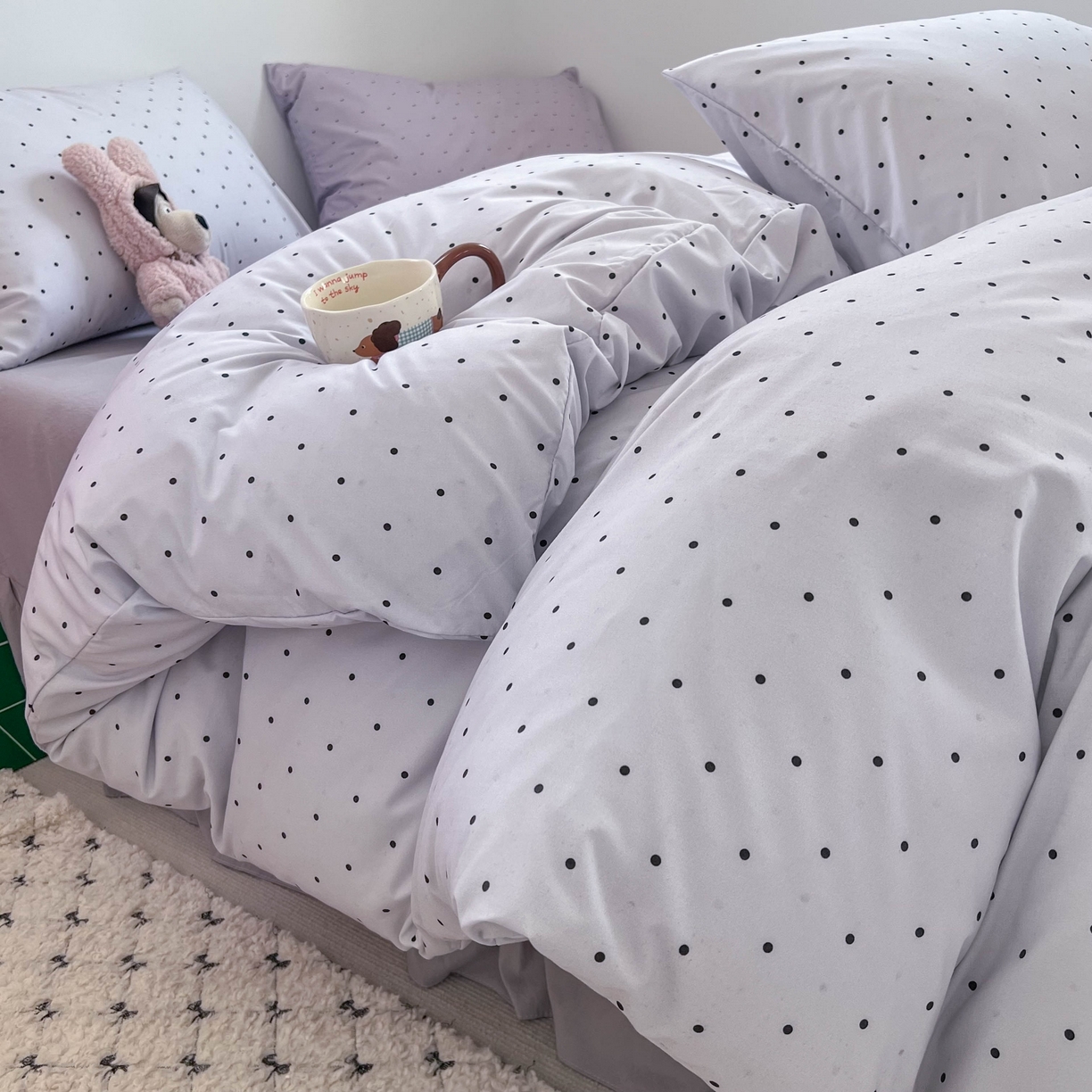 91家纺网 家纺一手货源 找家纺 （总）红嘴企鹅 2025新款云感提花双层纱印花系列四件套