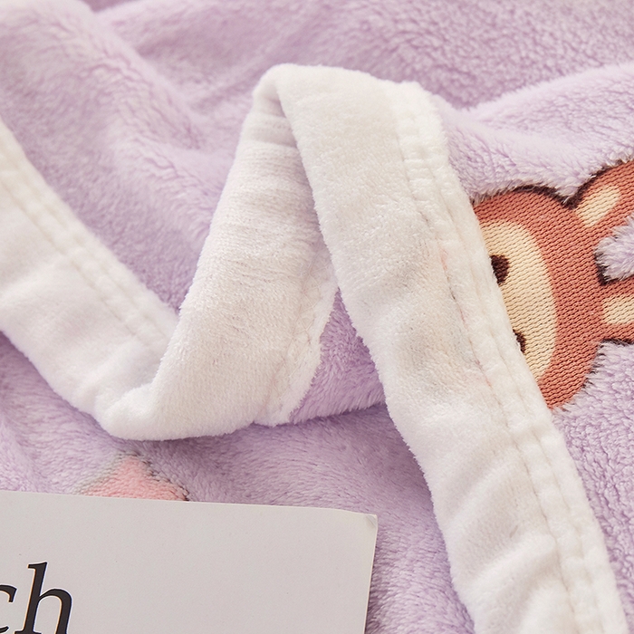 91家纺网 家纺一手货源 找家纺 楼兰公主 2025新款云朵绒卡通刺绣毛毯盖毯毯子 Bu lala