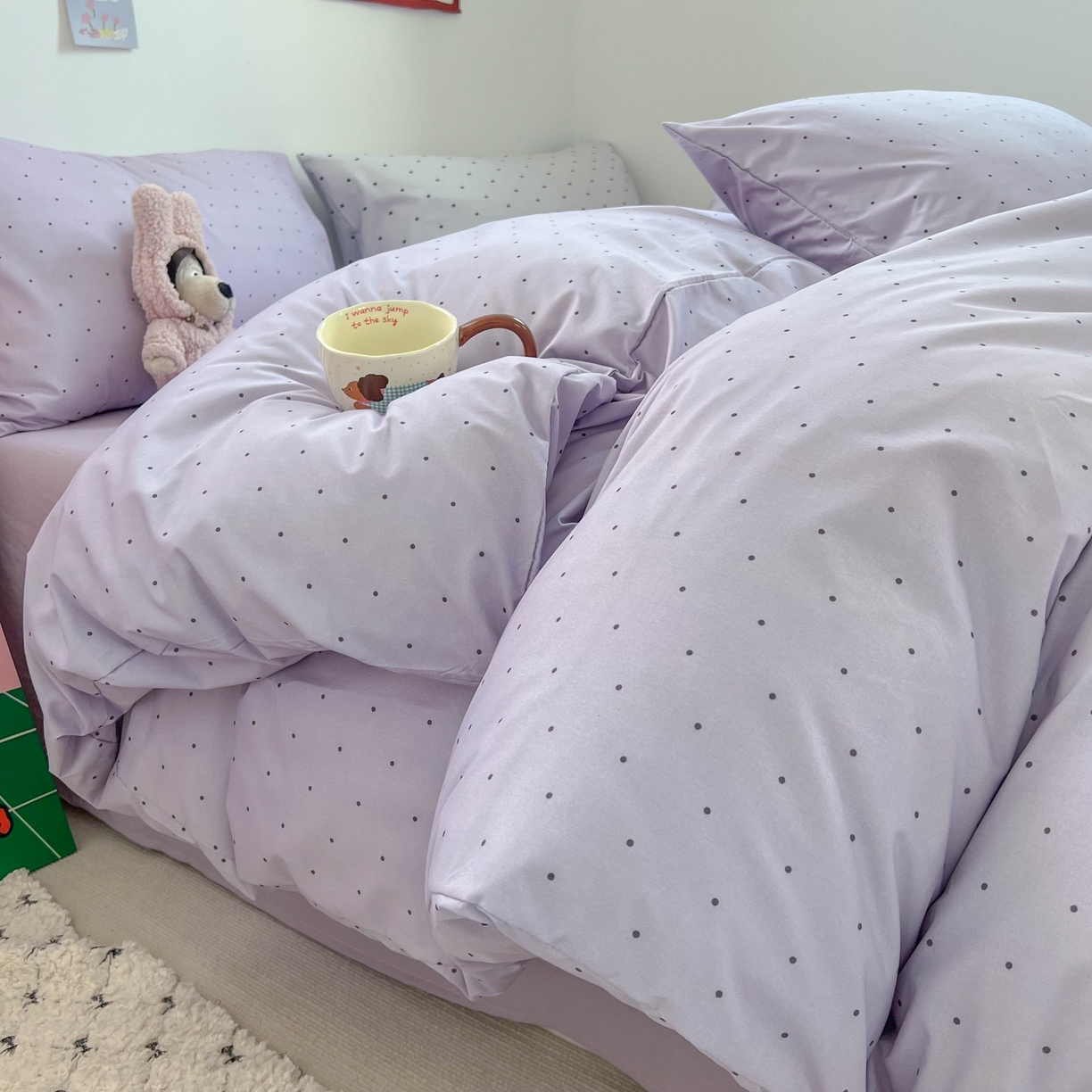 91家纺网 家纺一手货源 找家纺 （总）红嘴企鹅 2025新款云感提花双层纱印花系列四件套