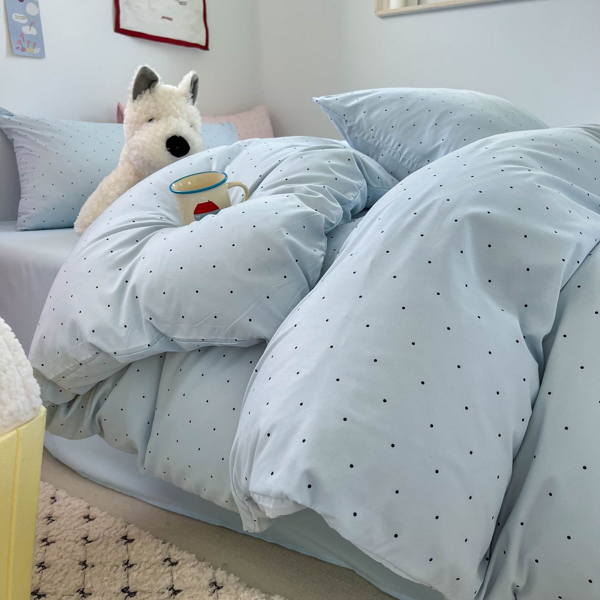 91家纺网 家纺一手货源 找家纺 （总）红嘴企鹅 2025新款云感提花双层纱印花系列四件套