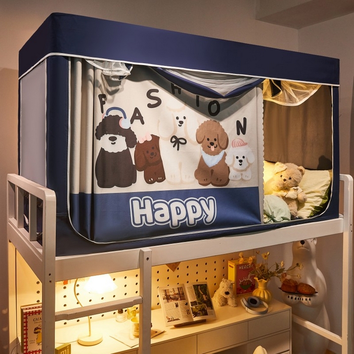 91家纺网 家纺一手货源 找家纺 （总）雪姿家纺 2025新款A类大版印花款物理强遮光纳米技术环保透气超强遮光防蚊学生坐床蚊帐