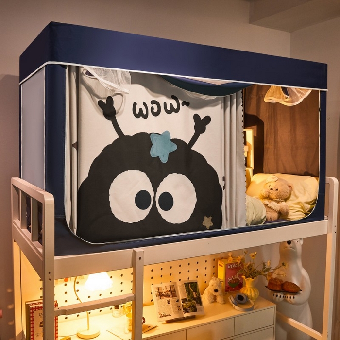 91家纺网 家纺一手货源 找家纺 （总）雪姿家纺 2025新款A类大版印花款物理强遮光纳米技术环保透气超强遮光防蚊学生坐床蚊帐