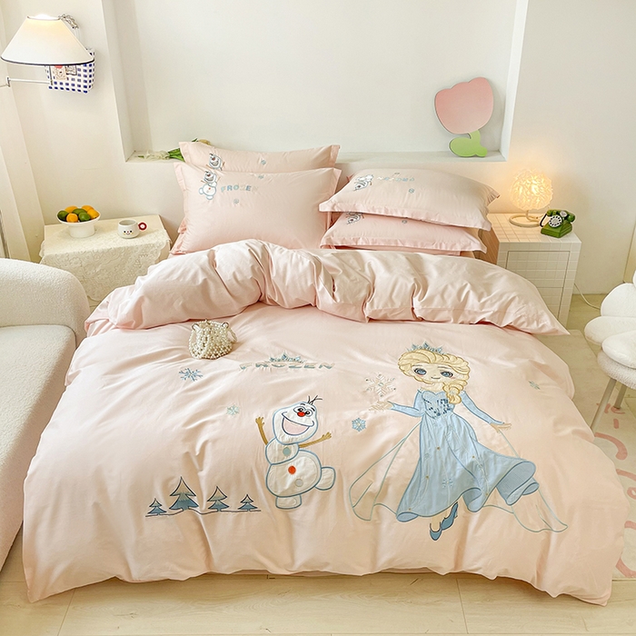 91家纺网 家纺一手货源 找家纺 （总）金绣美居 2025新款大版卡通贴布绣春夏新款全棉四件套汇总