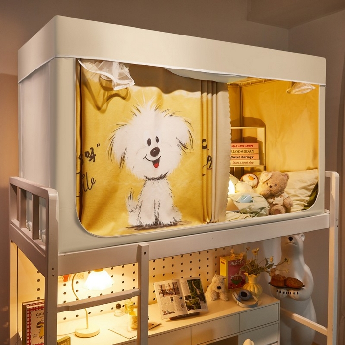 91家纺网 家纺一手货源 找家纺 （总）雪姿家纺 2025新款A类大版印花款物理强遮光纳米技术环保透气超强遮光防蚊学生坐床蚊帐