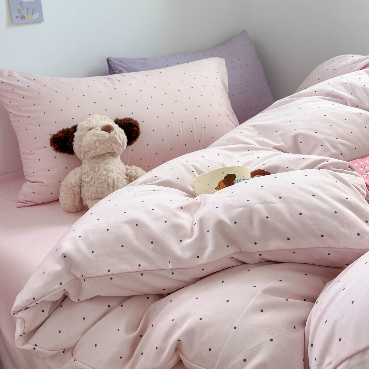 91家纺网 家纺一手货源 找家纺 （总）红嘴企鹅 2025新款云感提花双层纱印花系列四件套