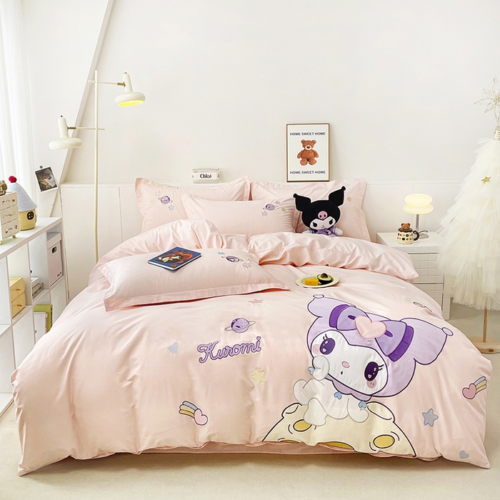 91家纺网 家纺一手货源 找家纺 （总）金绣美居 2025新款大版卡通贴布绣春夏新款全棉四件套汇总