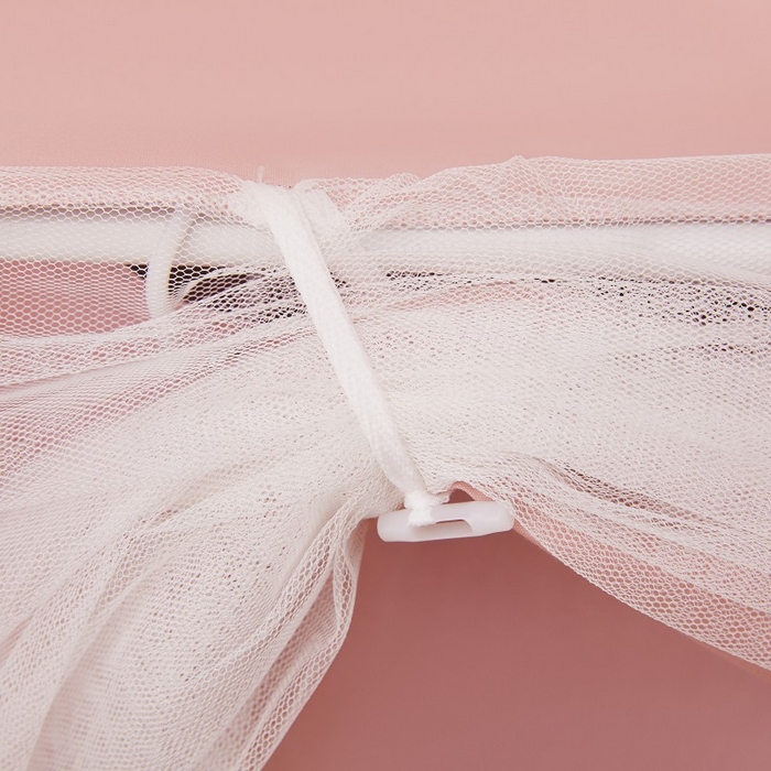 91家纺网 家纺一手货源 找家纺 雪姿家纺 2025新款A类大版印花款物理强遮光纳米技术环保透气超强遮光防蚊学生坐床蚊帐 甜心兔