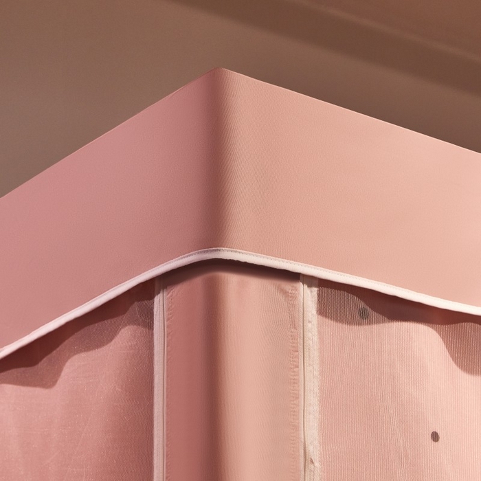 91家纺网 家纺一手货源 找家纺 雪姿家纺 2025新款A类大版印花款物理强遮光纳米技术环保透气超强遮光防蚊学生坐床蚊帐 甜心兔