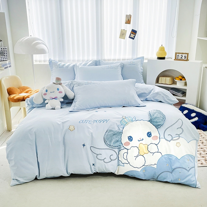 91家纺网 家纺一手货源 找家纺 （总）金绣美居 2025新款大版卡通贴布绣春夏新款全棉四件套汇总