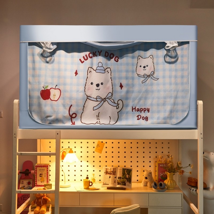 91家纺网 家纺一手货源 找家纺 雪姿家纺 2025新款A类大版印花款物理强遮光纳米技术环保透气超强遮光防蚊学生坐床蚊帐 幸运狗