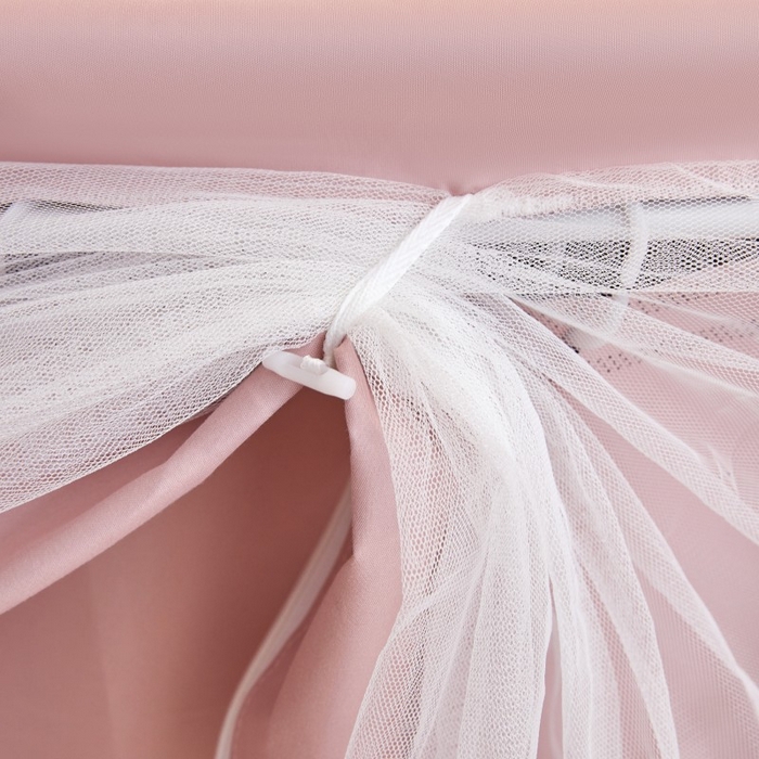 91家纺网 家纺一手货源 找家纺 （总）雪姿家纺 2025新款A类纯色花边款物理强遮光纳米技术环保透气超强遮光防蚊学生坐床蚊帐