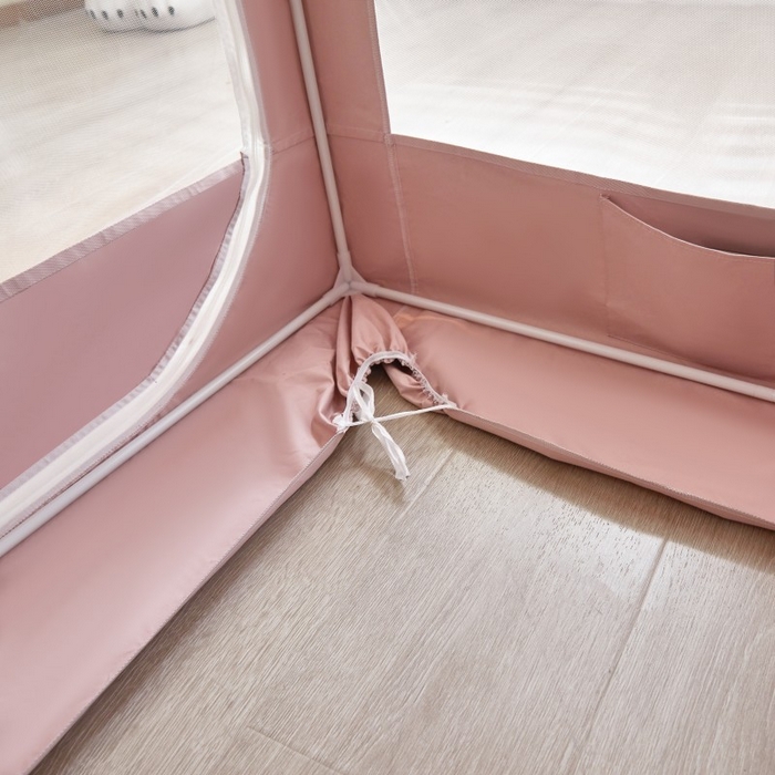 91家纺网 家纺一手货源 找家纺 （总）雪姿家纺 2025新款A类纯色花边款物理强遮光纳米技术环保透气超强遮光防蚊学生坐床蚊帐