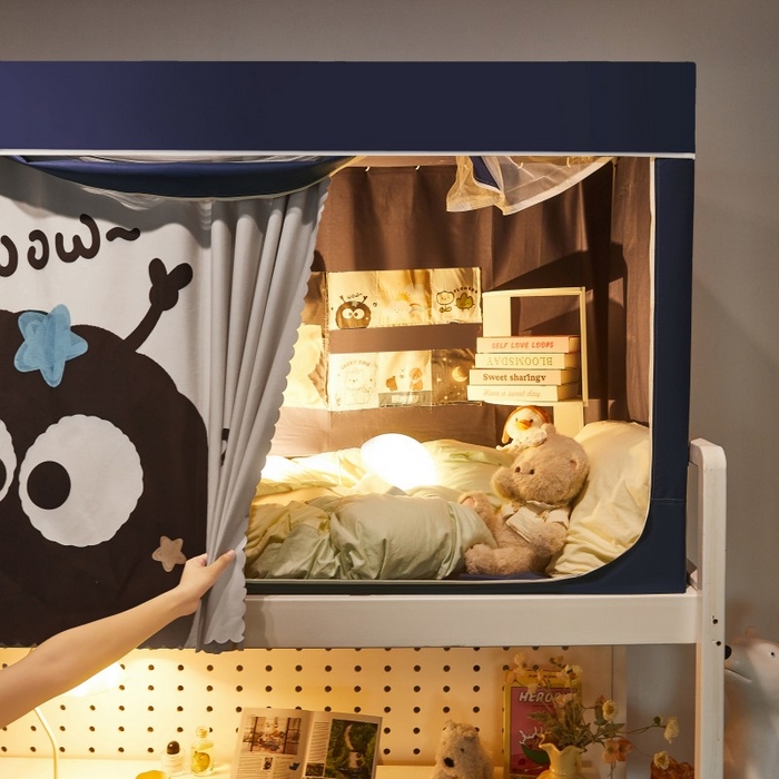 91家纺网 家纺一手货源 找家纺 （总）雪姿家纺 2025新款A类大版印花款物理强遮光纳米技术环保透气超强遮光防蚊学生坐床蚊帐