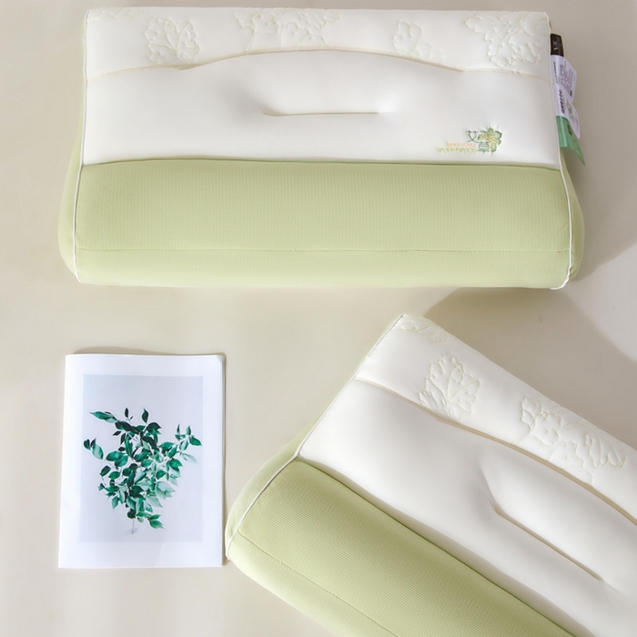 91家纺网 家纺一手货源 找家纺 大熊枕芯 2025新款亲肤舒适艾草牵引枕枕头枕芯 艾草牵引枕 45x70cm/对