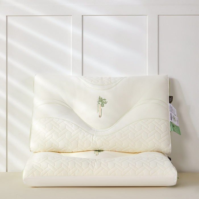 91家纺网 家纺一手货源 找家纺 大熊枕芯 2025新款亲肤舒适艾草护颈枕枕头枕芯 艾草护颈枕 45x70cm/只