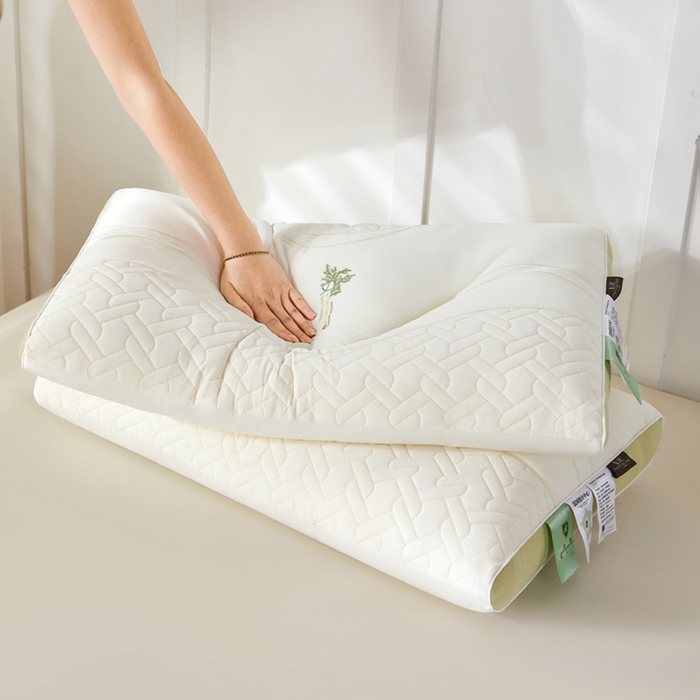 91家纺网 家纺一手货源 找家纺 大熊枕芯 2025新款亲肤舒适艾草护颈枕枕头枕芯 艾草护颈枕 45x70cm/只