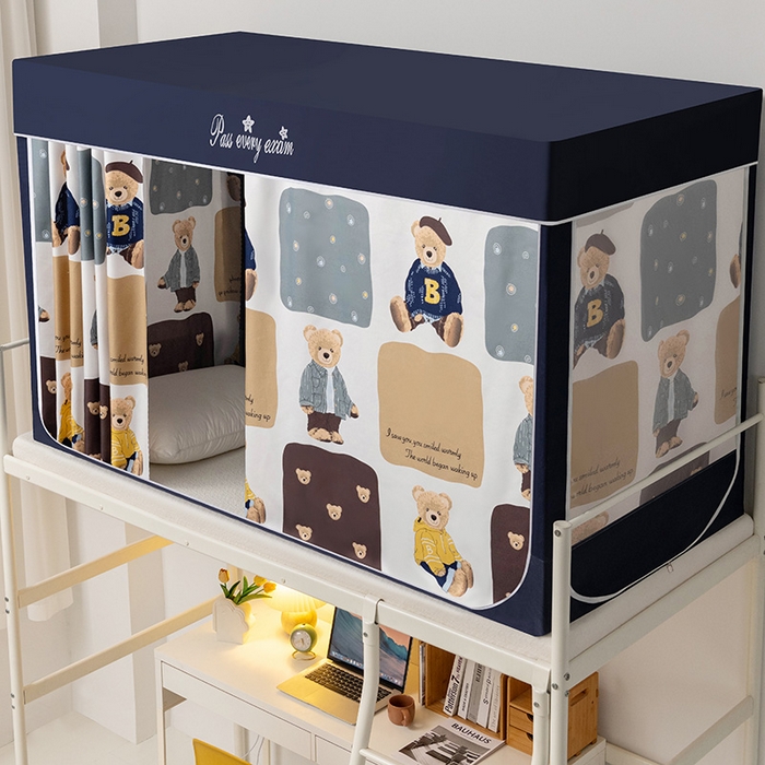 91家纺网 家纺一手货源 找家纺 兆星家纺 2025新款普通上下铺蚊帐 哈伦熊