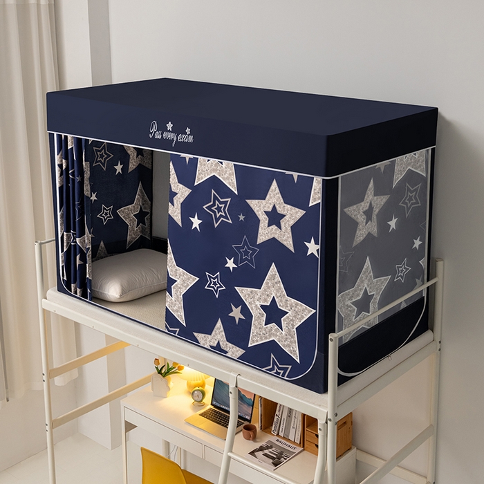 91家纺网 家纺一手货源 找家纺 兆星家纺 2025新款普通上下铺蚊帐 星灯