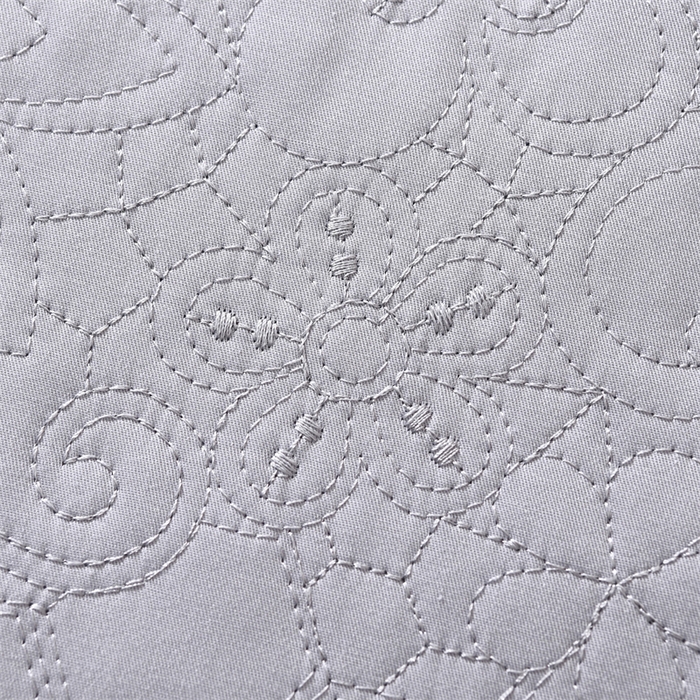 91家纺网 家纺一手货源 找家纺 大熊枕芯 2025新款简约绗绣全荞麦壳枕芯枕头荞麦枕枕头枕芯 简约绗绣荞麦枕-灰色 48x74cm/只