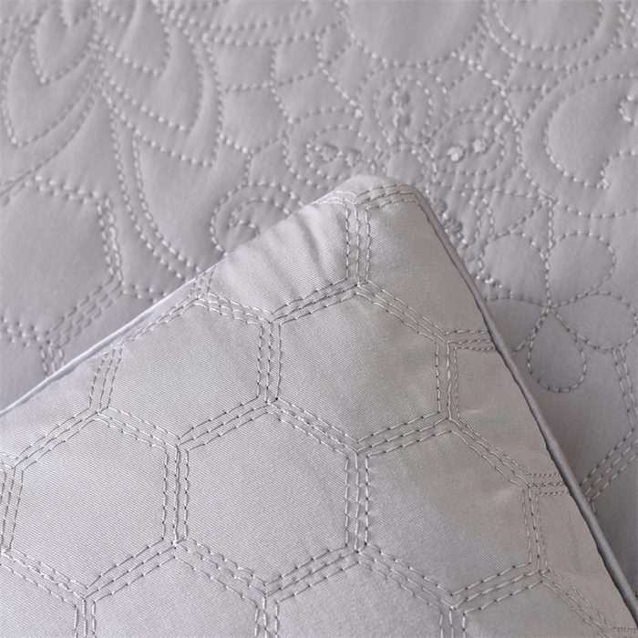 91家纺网 家纺一手货源 找家纺 大熊枕芯 2025新款简约绗绣全荞麦壳枕芯枕头荞麦枕枕头枕芯 简约绗绣荞麦枕-灰色 48x74cm/只