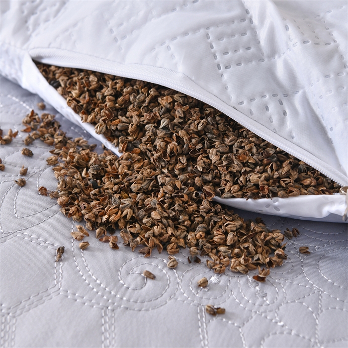 91家纺网 家纺一手货源 找家纺 大熊枕芯 2025新款简约绗绣全荞麦壳枕芯枕头荞麦枕枕头枕芯 简约绗绣荞麦枕-灰色 48x74cm/只