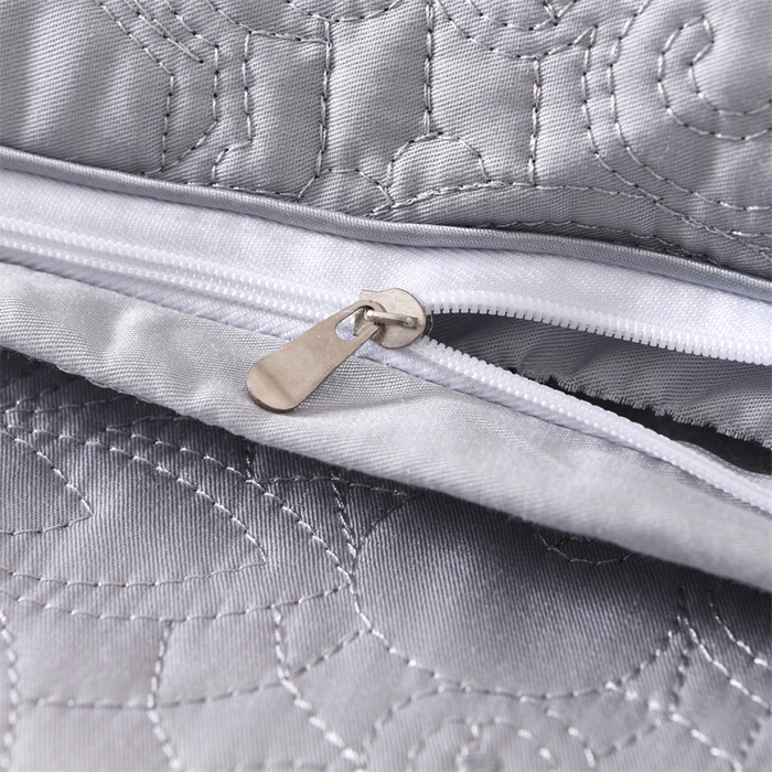 91家纺网 家纺一手货源 找家纺 大熊枕芯 2025新款简约绗绣全荞麦壳枕芯枕头荞麦枕枕头枕芯 简约绗绣荞麦枕-灰色 48x74cm/只