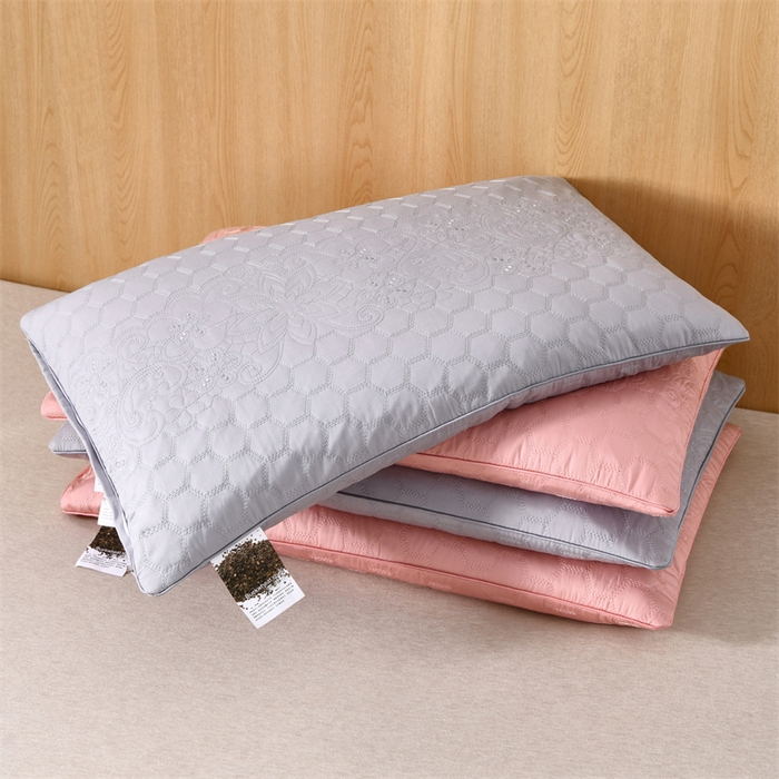 91家纺网 家纺一手货源 找家纺 大熊枕芯 2025新款简约绗绣全荞麦壳枕芯枕头荞麦枕枕头枕芯 组合图仅供参考 48x74cm/对