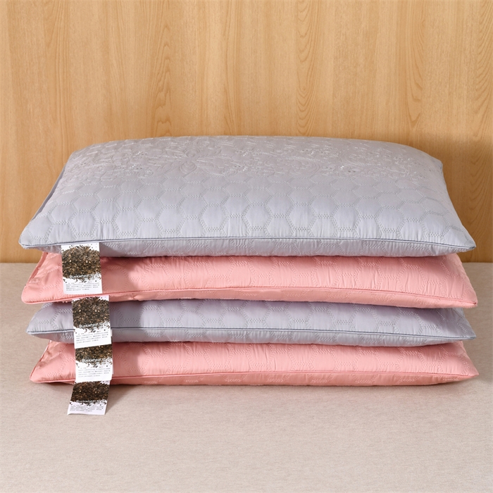 91家纺网 家纺一手货源 找家纺 大熊枕芯 2025新款简约绗绣全荞麦壳枕芯枕头荞麦枕枕头枕芯 组合图仅供参考 48x74cm/对