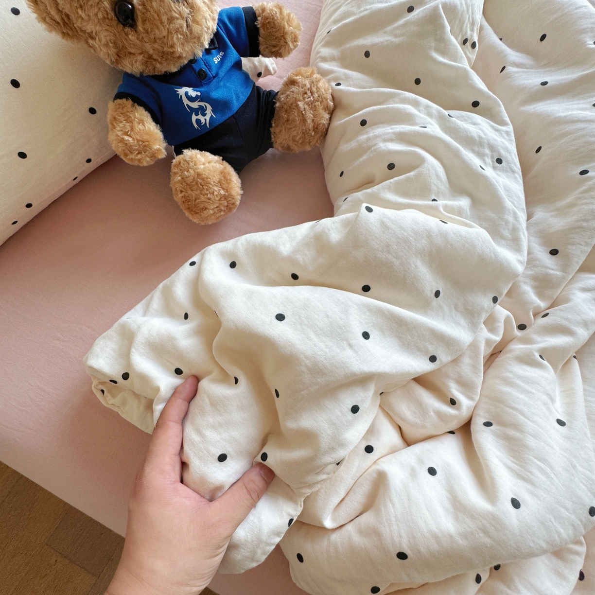 91家纺网 家纺一手货源 找家纺 （总）8+8 2025新款全棉A类母婴级抗菌有氧全棉双层纱亲肤全棉小清新印花三件套四件套