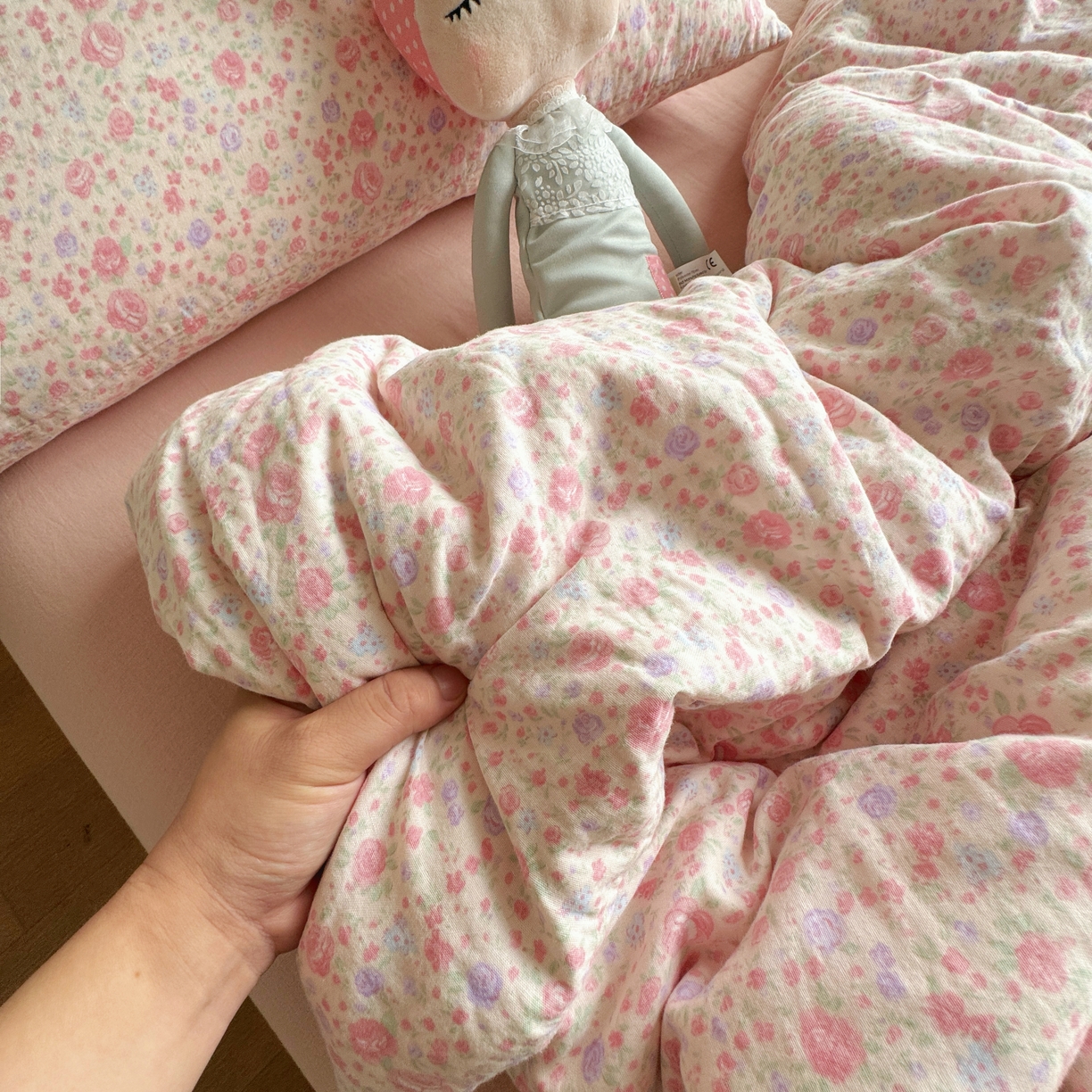 91家纺网 家纺一手货源 找家纺 （总）8+8 2025新款全棉A类母婴级抗菌有氧全棉双层纱亲肤全棉小清新印花三件套四件套