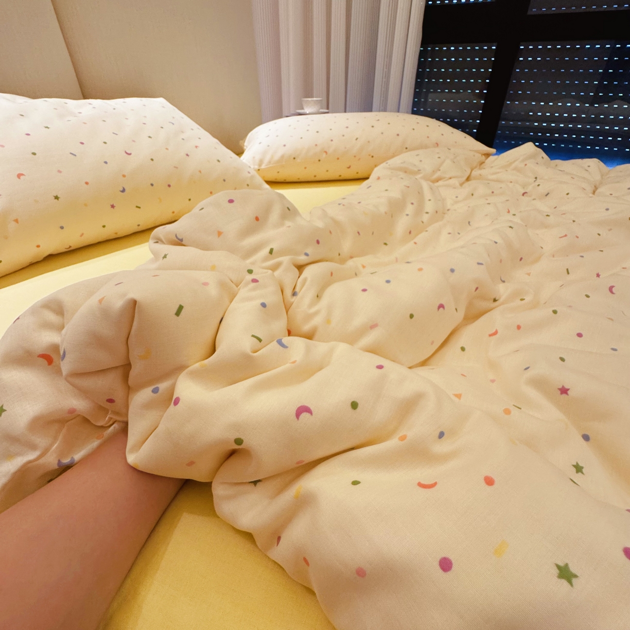 91家纺网 家纺一手货源 找家纺 （总）8+8 2025新款全棉A类母婴级抗菌有氧全棉双层纱亲肤全棉小清新印花三件套四件套