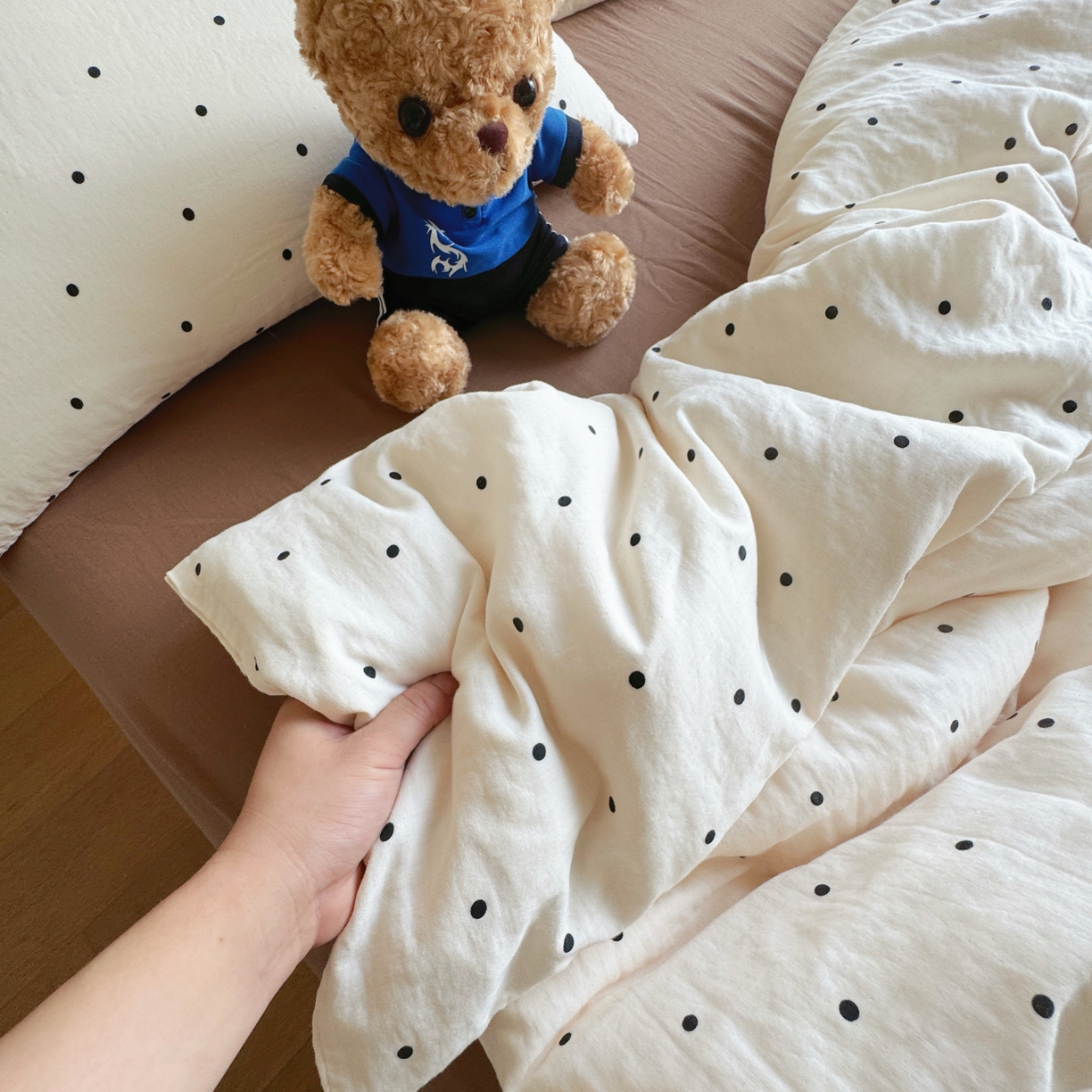 91家纺网 家纺一手货源 找家纺 （总）8+8 2025新款全棉A类母婴级抗菌有氧全棉双层纱亲肤全棉小清新印花三件套四件套